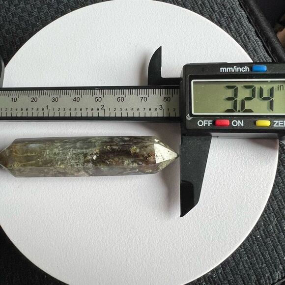 Moss Agate Crystal Double Terminated Point‎ (#7) - Picture 9 of 10